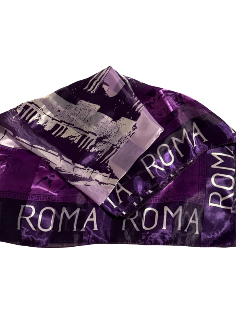 Roma Purple and Lavender Graphic  Scarf